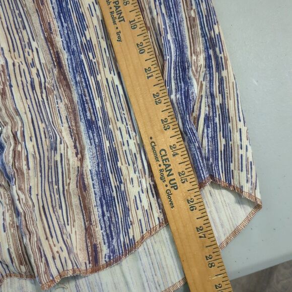 rapper western shirt corduroy stripe Pearl snap Multicolor USA cowboy rodeo medi - Picture 3 of 5